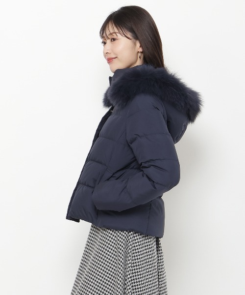 セール】FOXファー付きショートダウン（ダウンジャケット/コート