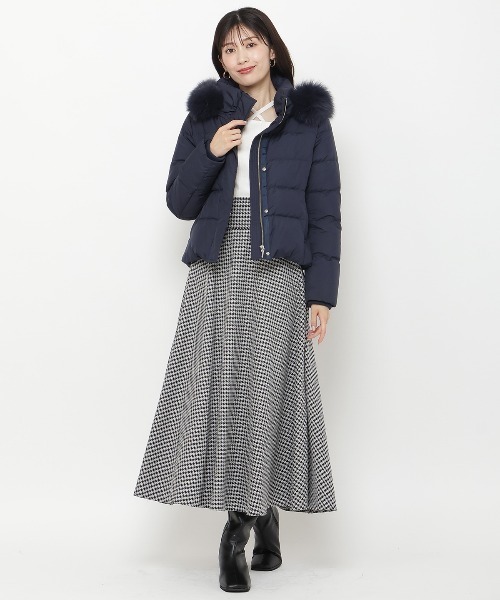 セール】FOXファー付きショートダウン（ダウンジャケット/コート