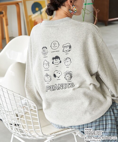 【セール】WEB限定 PEANUTS/ピーナッツ 別注 集合 キャラクター バックプリント スウェット（スウェット）｜FREAK'S STORE（フリークスストア）