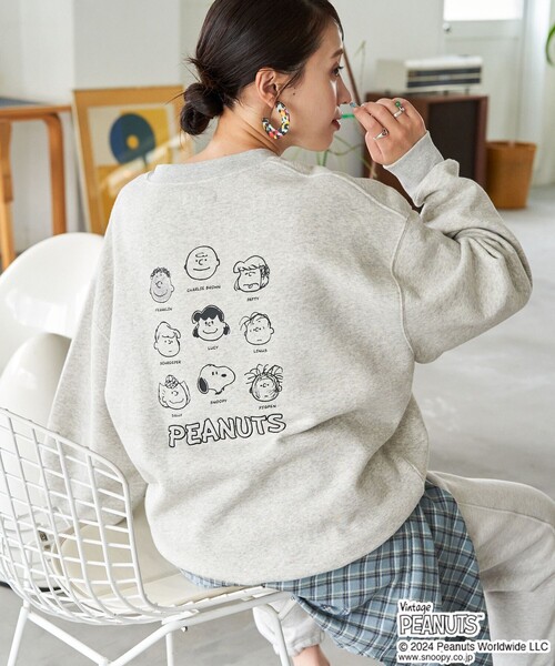 【セール】WEB限定 PEANUTS/ピーナッツ 別注 集合 キャラクター バックプリント スウェット（スウェット）｜FREAK'S STORE（フリークスストア）