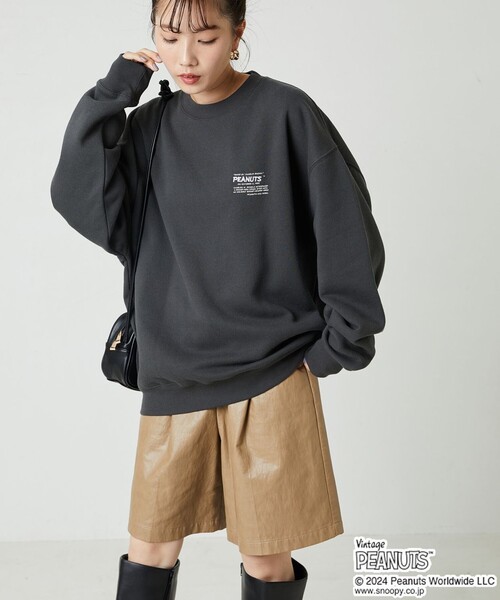 【セール】WEB限定 PEANUTS/ピーナッツ 別注 集合 キャラクター バックプリント スウェット（スウェット）｜FREAK'S STORE（フリークスストア）