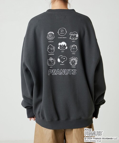 【セール】WEB限定 PEANUTS/ピーナッツ 別注 集合 キャラクター バックプリント スウェット（スウェット）｜FREAK'S STORE（フリークスストア）