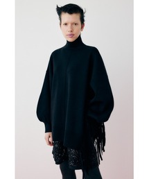 Fringe knit tops フリンジニットトップス