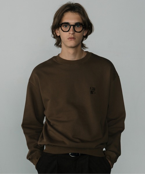 LURAKU（ルラク）の「【LURAKU】One Point Sweat / ワンポイントスウェット（スウェット・メンズ・ブラック/グレー/チャコールグレー/ブラウン・LARGE/MEDIUM）」の4枚目の写真