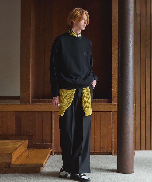 LURAKU（ルラク）の「【LURAKU】One Point Sweat / ワンポイントスウェット（スウェット・メンズ・ブラック/グレー/チャコールグレー/ブラウン・LARGE/MEDIUM）」の5枚目の写真