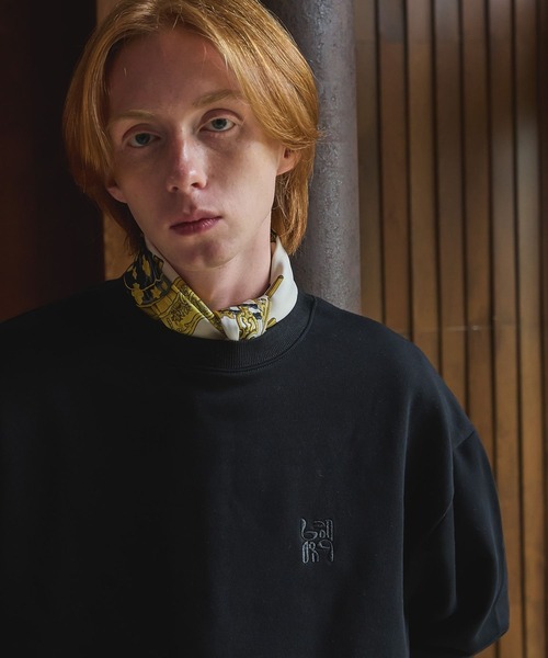 LURAKU（ルラク）の「【LURAKU】One Point Sweat / ワンポイントスウェット（スウェット・メンズ・ブラック/グレー/チャコールグレー/ブラウン・LARGE/MEDIUM）」の8枚目の写真