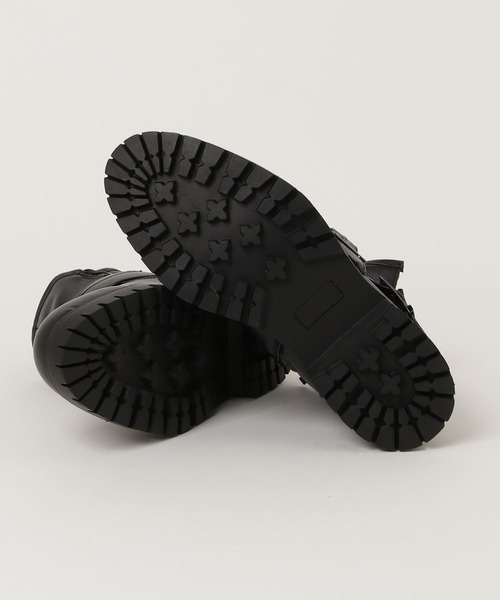 8(eight)(エイト)の「ショートドレープクロスベルトブーツ(ブーツ・メンズ・ブラック・25.5cm/26.0cm/26.5cm/27.0cm/25.0cm/28.0cm)」の2枚目の写真