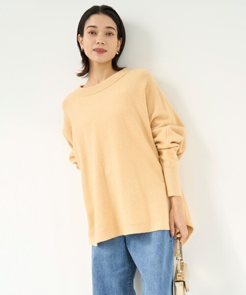 アンフィーロ 24AW ふわふわニット ラウンドヘム ニット セーター 長袖 UNFILO（アンフィーロ） ニット セーター ふわふわニット ラウンドヘム
