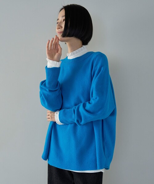 アンフィーロ 24AW ふわふわニット ラウンドヘム ニット セーター 長袖 セール】ふわふわニット ラウンドヘム（ニット/セーター）｜UNFILO