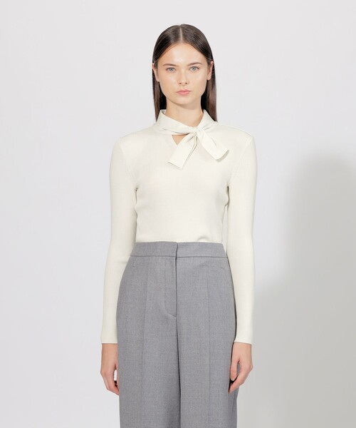 【セール】ウールレーヨンミックス リボンデザインニット（ニット/セーター）｜EPOCA（エポカ）