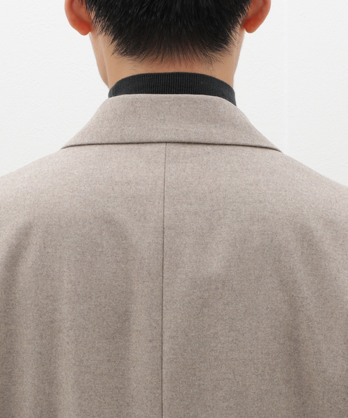 ATON（エイトン）の「ATON(エイトン) MERINO COLLEGE FLANNEL TAILORED JACKET JKAGCW0900（テーラードジャケット・メンズ・ベージュ/ブラック・4/6）」の8枚目の写真