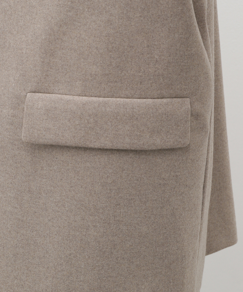 ATON（エイトン）の「ATON(エイトン) MERINO COLLEGE FLANNEL TAILORED JACKET JKAGCW0900（テーラードジャケット・メンズ・ベージュ/ブラック・4/6）」の12枚目の写真