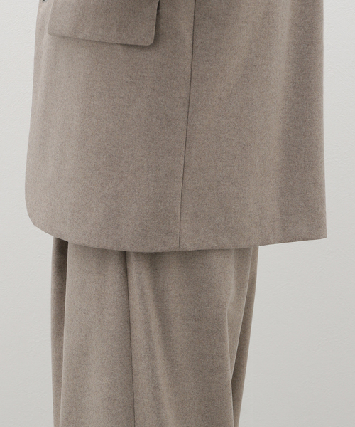 ATON（エイトン）の「ATON(エイトン) MERINO COLLEGE FLANNEL TAILORED JACKET JKAGCW0900（テーラードジャケット・メンズ・ベージュ/ブラック・4/6）」の13枚目の写真