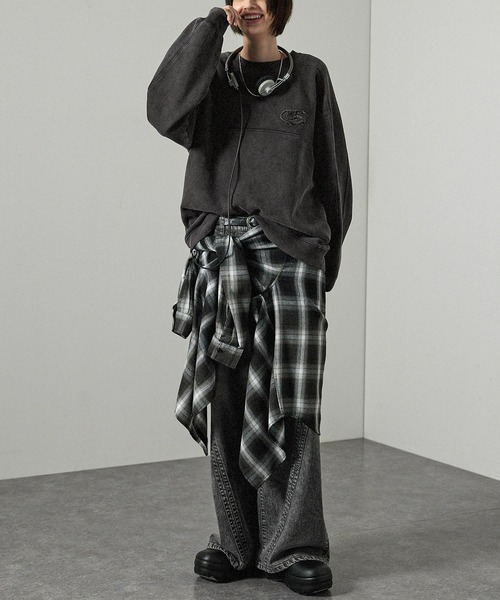 Alfred Alex】ヴィンテージメイクデザイン ケミカルウォッシュダメージ