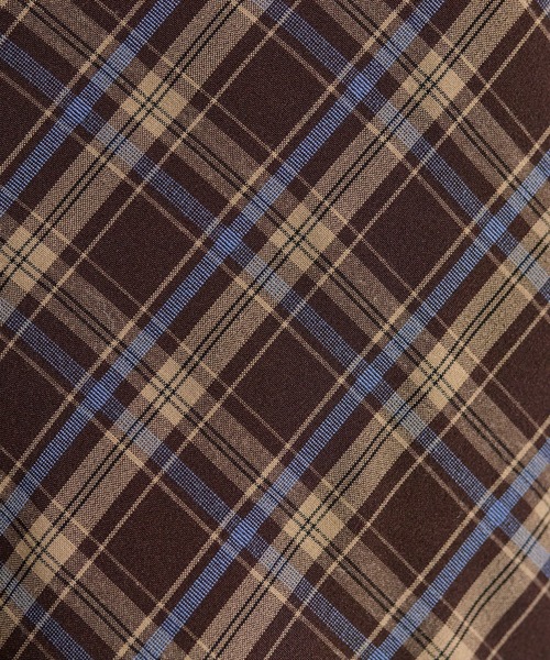 OLIVE des OLIVE（オリーブデオリーブ）の「ドロストリボンチェックナロースカート（スカート・レディース・ブルー/ブラウン・FREE）」の20枚目の写真