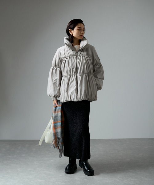 【WEB限定】テンダークロスミドル丈ダウン（ダウンジャケット/コート）｜SALON adam et rope'（サロン アダム エ ロペ）