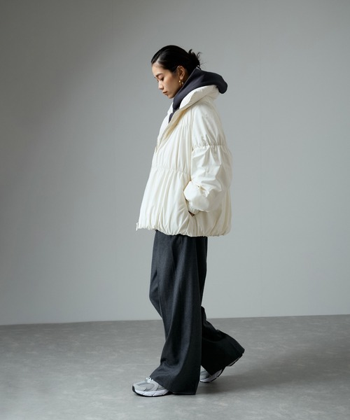 【WEB限定】テンダークロスミドル丈ダウン（ダウンジャケット/コート）｜SALON adam et rope'（サロン アダム エ ロペ）