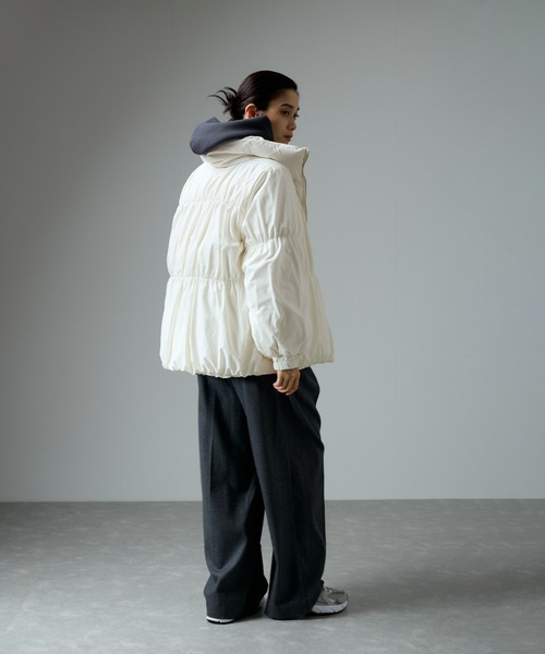 【WEB限定】テンダークロスミドル丈ダウン（ダウンジャケット/コート）｜SALON adam et rope'（サロン アダム エ ロペ）