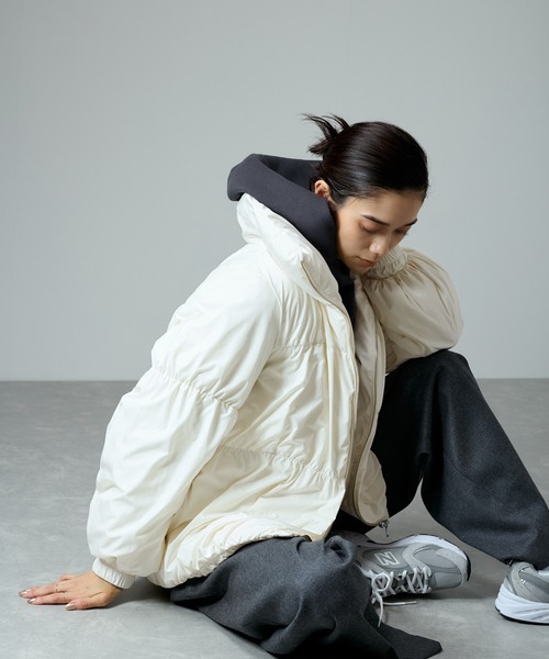 【WEB限定】テンダークロスミドル丈ダウン（ダウンジャケット/コート）｜SALON adam et rope'（サロン アダム エ ロペ）