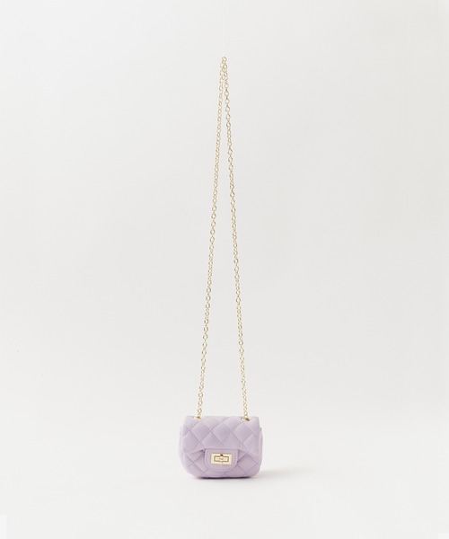 Chick（チック）の「Square Chain Quilted Mini Bag / スクエアチェーンキルティングミニバッグ（ハンドバッグ・レディース・ブルー/カーキ/ブラック/パープル/ホワイト・FREE）」の5枚目の写真