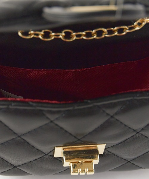 Chick（チック）の「Square Chain Quilted Mini Bag / スクエアチェーンキルティングミニバッグ（ハンドバッグ・レディース・ブルー/カーキ/ブラック/パープル/ホワイト・FREE）」の19枚目の写真