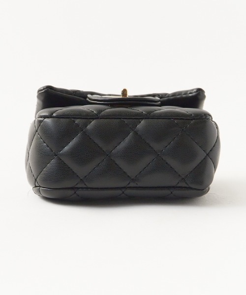 Chick（チック）の「Square Chain Quilted Mini Bag / スクエアチェーンキルティングミニバッグ（ハンドバッグ・レディース・ブルー/カーキ/ブラック/パープル/ホワイト・FREE）」の13枚目の写真