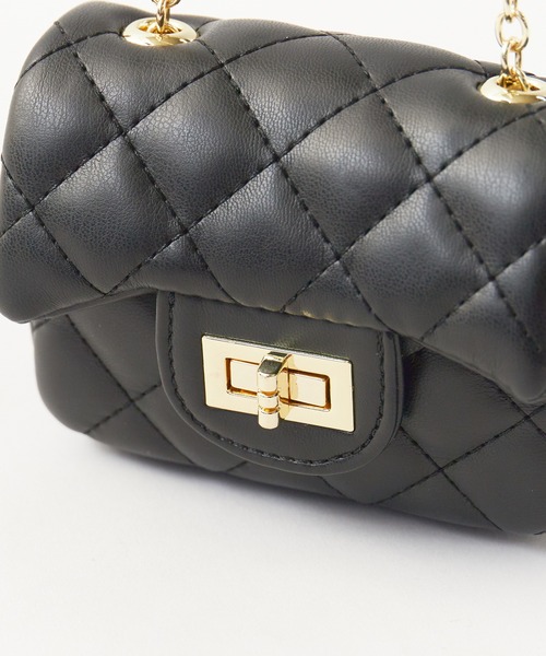 Chick（チック）の「Square Chain Quilted Mini Bag / スクエアチェーンキルティングミニバッグ（ハンドバッグ・レディース・ブルー/カーキ/ブラック/パープル/ホワイト・FREE）」の18枚目の写真