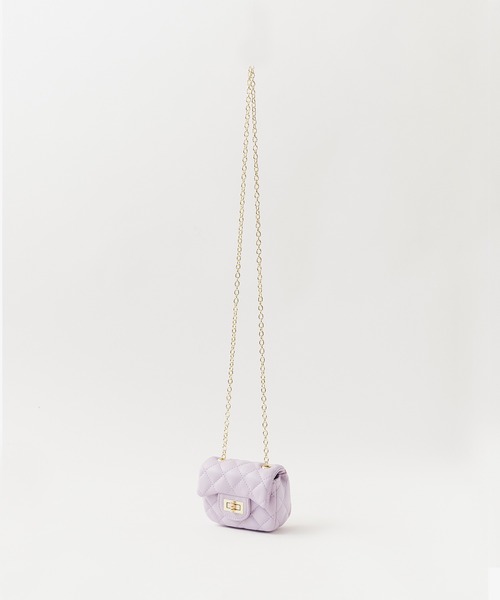 Chick（チック）の「Square Chain Quilted Mini Bag / スクエアチェーンキルティングミニバッグ（ハンドバッグ・レディース・ブルー/カーキ/ブラック/パープル/ホワイト・FREE）」の22枚目の写真
