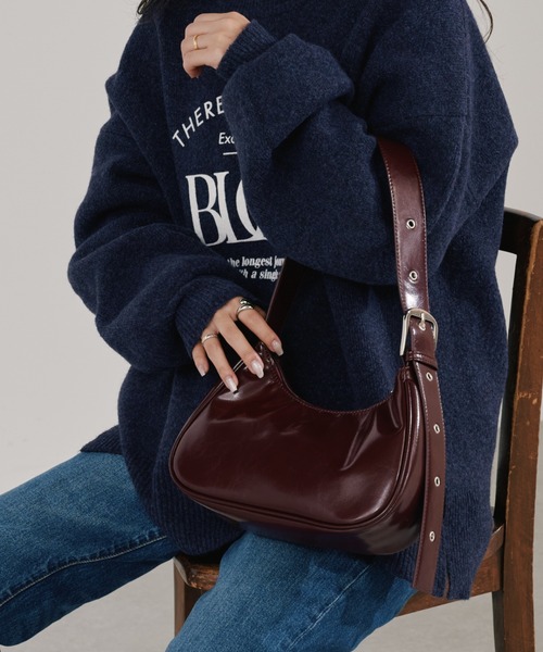 CIAOPANIC TYPY（チャオパニックティピー）の「バックルワンハンドルBAG（トートバッグ・レディース・バーガンディー/シルバー/ブラック/ブラック系その他/ライトブラウン/アイボリー・ONE SIZE）」の5枚目の写真