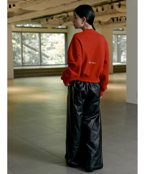 Stylevoice for xxx(スタイルヴォイスフォー)の「バックロゴ裏毛プルオーバー(スウェット・レディース・レッド/グレー/ブラック・FREE)」の8枚目の写真