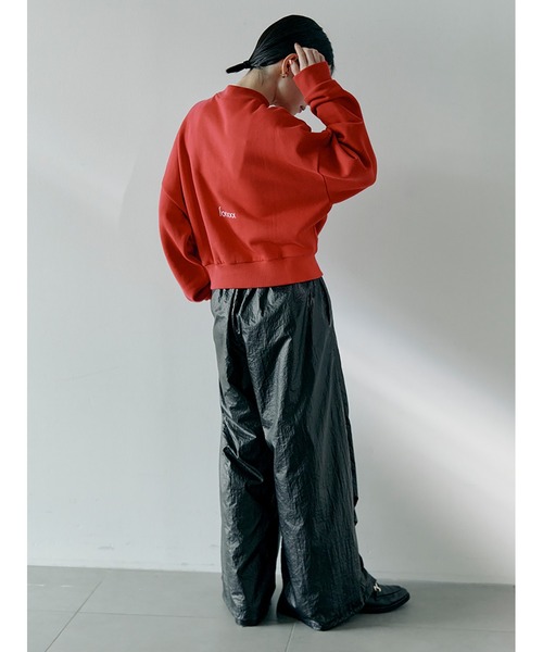 Stylevoice for xxx(スタイルヴォイスフォー)の「バックロゴ裏毛プルオーバー(スウェット・レディース・レッド/グレー/ブラック・FREE)」の14枚目の写真