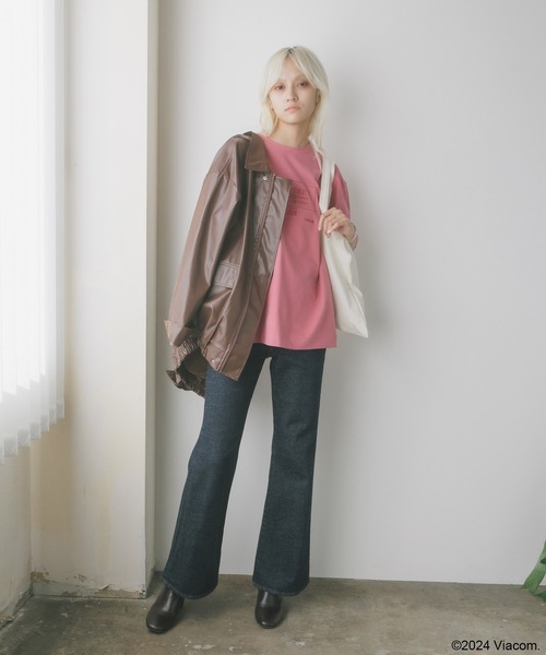 tシャツ EMILY IN PARIS × FUDGE / EMB S/S TEE / CHAMPERE レディース セール】EMILY IN PARIS × FUDGE / EMB S/S TEE / CHAMPERE（T