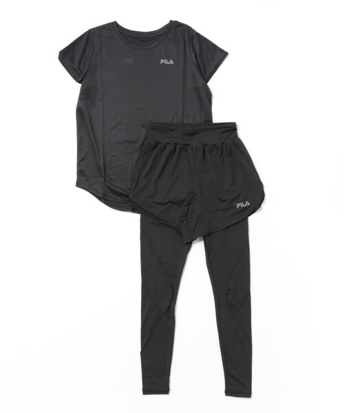 FILA(フィラ)の「【FILA/フィラ】レディース水陸両用コンプレッション2点セット フィットネスウェアセット レギンス付きセット水着 ヨガウェア ピラティス トレーニングウェア(水着・レディース・ミント/グレイッシュベージュ/ブラック・MEDIUM/XX-LARGE/LARGE/X-LARGE)」の6枚目の写真