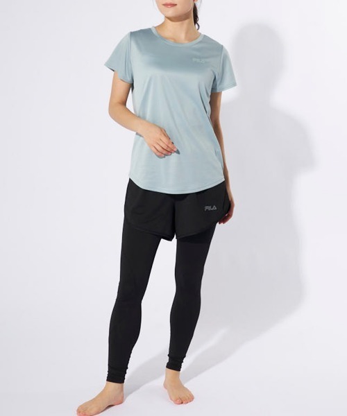 FILA（フィラ）の「【FILA/フィラ】レディース水陸両用コンプレッション2点セット 　フィットネスウェアセット  レギンス付きセット水着  ヨガウェア ピラティス トレーニングウェア（水着・レディース・ミント/グレイッシュベージュ/ブラック・MEDIUM/XX-LARGE/LARGE/X-LARGE）」の20枚目の写真