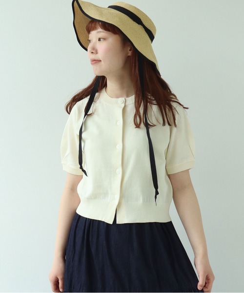 bulle de savon（ビュルデサボン）の「COOL POTTER 半袖カーディガン（カーディガン/ボレロ・レディース・レッド/ブラック/アイボリー・FREE）」の21枚目の写真