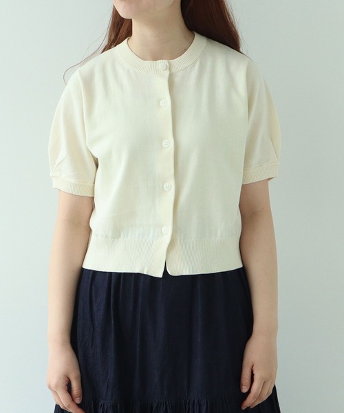 bulle de savon（ビュルデサボン）の「COOL POTTER 半袖カーディガン（カーディガン/ボレロ・レディース・レッド/ブラック/アイボリー・FREE）」の14枚目の写真