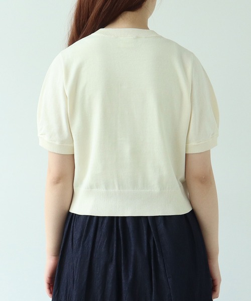 bulle de savon（ビュルデサボン）の「COOL POTTER 半袖カーディガン（カーディガン/ボレロ・レディース・レッド/ブラック/アイボリー・FREE）」の16枚目の写真