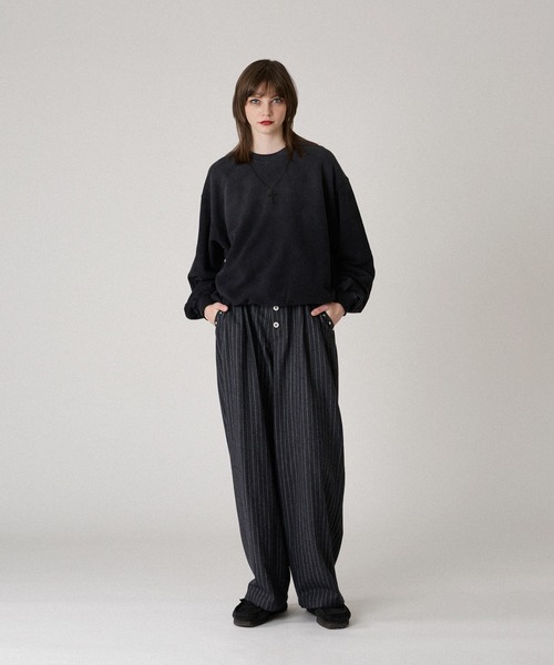 WISH FOR EVER（ウィッシュフォーエバー）の「RHINESTONE SHORT SWEAT /ラインストーンショートスウェット（スウェット・メンズ・ライトグレー/レッド/ブラック・LARGE/MEDIUM）」の7枚目の写真