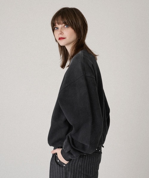 WISH FOR EVER（ウィッシュフォーエバー）の「RHINESTONE SHORT SWEAT /ラインストーンショートスウェット（スウェット・メンズ・ライトグレー/レッド/ブラック・LARGE/MEDIUM）」の14枚目の写真