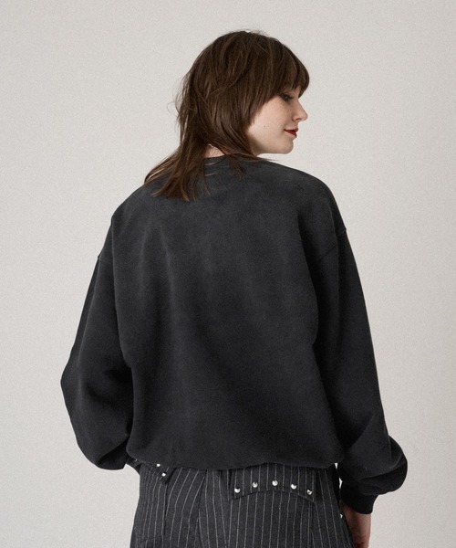 WISH FOR EVER（ウィッシュフォーエバー）の「RHINESTONE SHORT SWEAT /ラインストーンショートスウェット（スウェット・メンズ・ライトグレー/レッド/ブラック・LARGE/MEDIUM）」の15枚目の写真