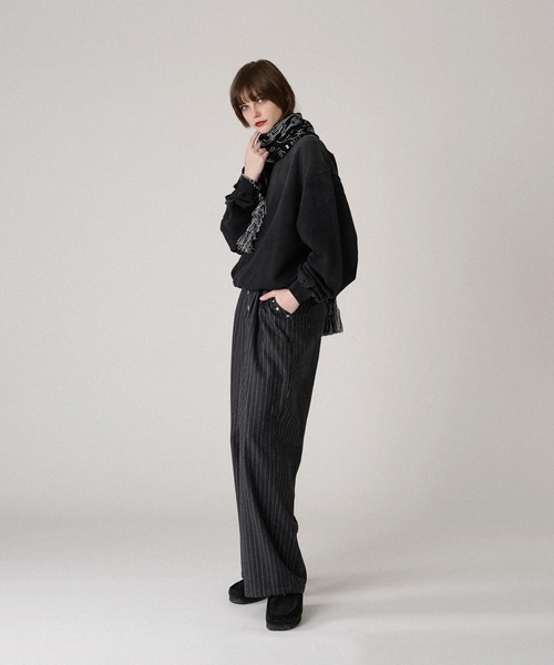 WISH FOR EVER（ウィッシュフォーエバー）の「RHINESTONE SHORT SWEAT /ラインストーンショートスウェット（スウェット・メンズ・ライトグレー/レッド/ブラック・LARGE/MEDIUM）」の22枚目の写真