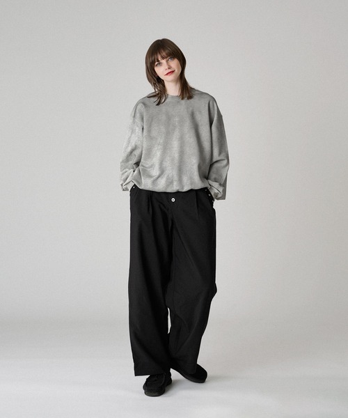 WISH FOR EVER（ウィッシュフォーエバー）の「RHINESTONE SHORT SWEAT /ラインストーンショートスウェット（スウェット・メンズ・ライトグレー/レッド/ブラック・LARGE/MEDIUM）」の8枚目の写真