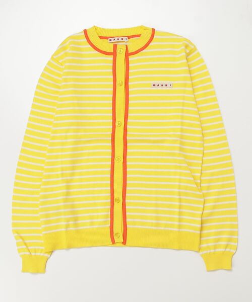 MARNI（マルニ）の「MARNI(マルニ)Kids & Junior ワンポイントブランドロゴボーダーカーディガン（カーディガン/ボレロ・キッズ・イエロー/ブラック・14Y/4Y/6Y/8Y/10Y）」の10枚目の写真