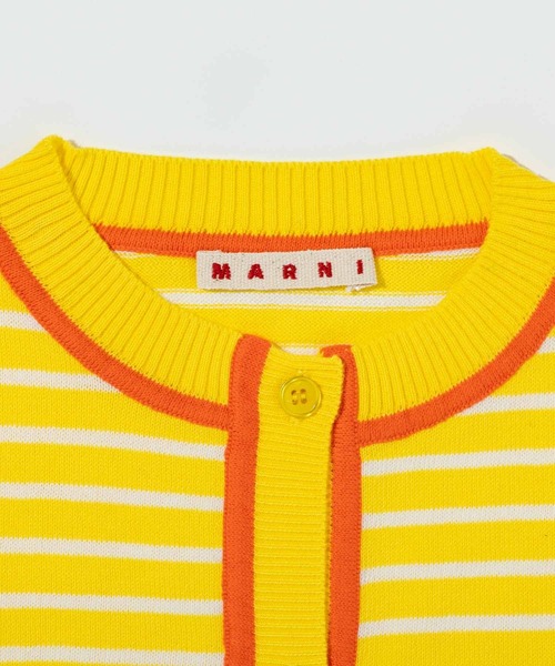 MARNI（マルニ）の「MARNI(マルニ)Kids & Junior ワンポイントブランドロゴボーダーカーディガン（カーディガン/ボレロ・キッズ・イエロー/ブラック・14Y/4Y/6Y/8Y/10Y）」の8枚目の写真
