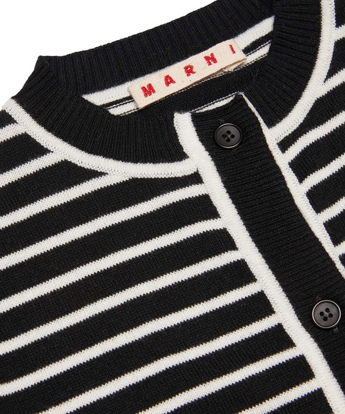 MARNI（マルニ）の「MARNI(マルニ)Kids & Junior ワンポイントブランドロゴボーダーカーディガン（カーディガン/ボレロ・キッズ・イエロー/ブラック・14Y/4Y/6Y/8Y/10Y）」の12枚目の写真