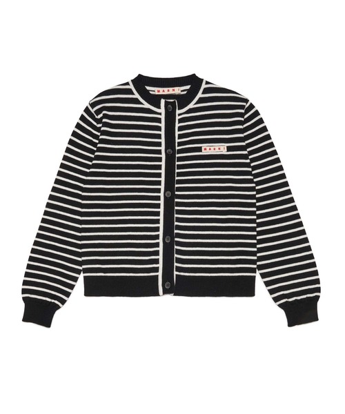 MARNI(マルニ)の「MARNI(マルニ)Kids & Junior ワンポイントブランドロゴボーダーカーディガン(カーディガン/ボレロ・キッズ・イエロー/ブラック・14Y/4Y/6Y/8Y/10Y)」の3枚目の写真