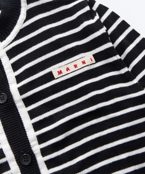 MARNI(マルニ)の「MARNI(マルニ)Kids & Junior ワンポイントブランドロゴボーダーカーディガン(カーディガン/ボレロ・キッズ・イエロー/ブラック・14Y/4Y/6Y/8Y/10Y)」の9枚目の写真