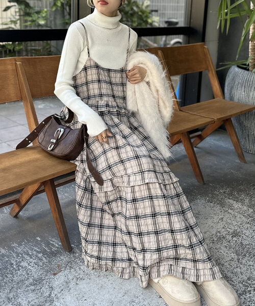 ティアードフリルスカート　グレー　luvワンピ ティアードフリルスカート グレー luvワンピ （ティアードフリル