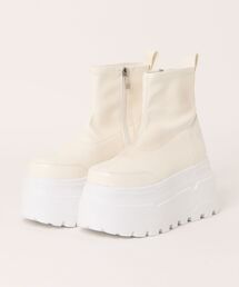 「YOSUKE/ヨースケ」厚底プレーンショートブーツ