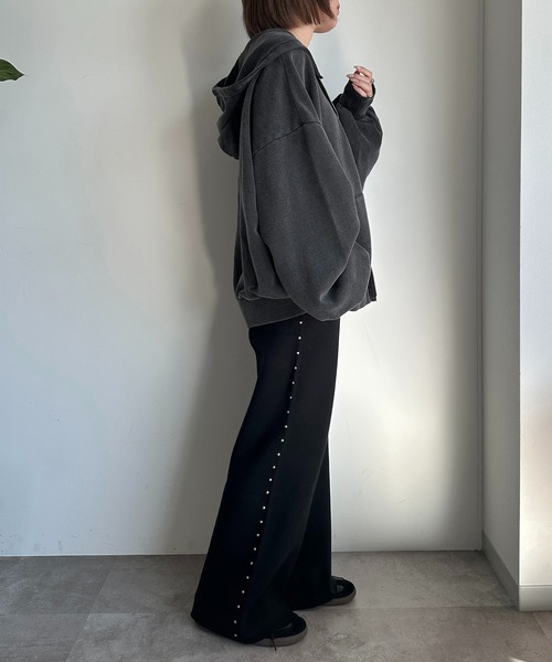 apres jour mignon(アプレジュールミニョン)の「サイドスタッズニットパンツ【ZOZOTOWN限定アイテム】(その他パンツ・レディース・杢グレー/チャコールグレー/ブラック・SMALL/MEDIUM/X-LARGE)」の19枚目の写真